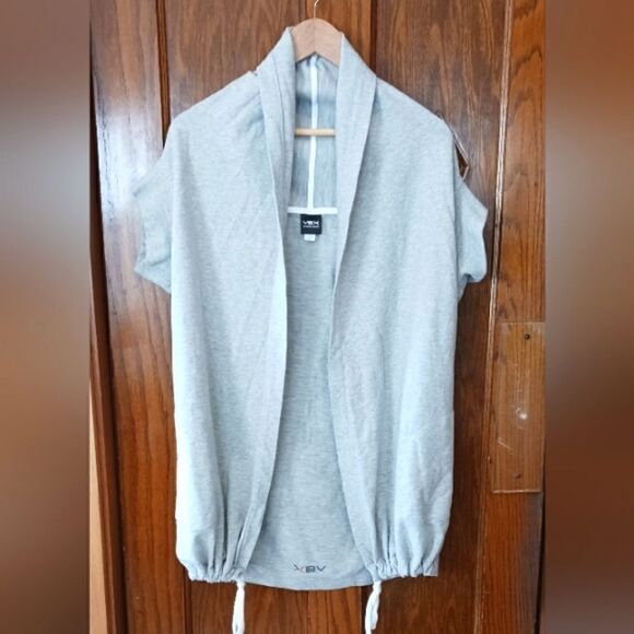 Victoria Secret VSX Open Front Short Sleeve Fleece Sweatshirt XSMALL SMALL - Picture 1 of 13